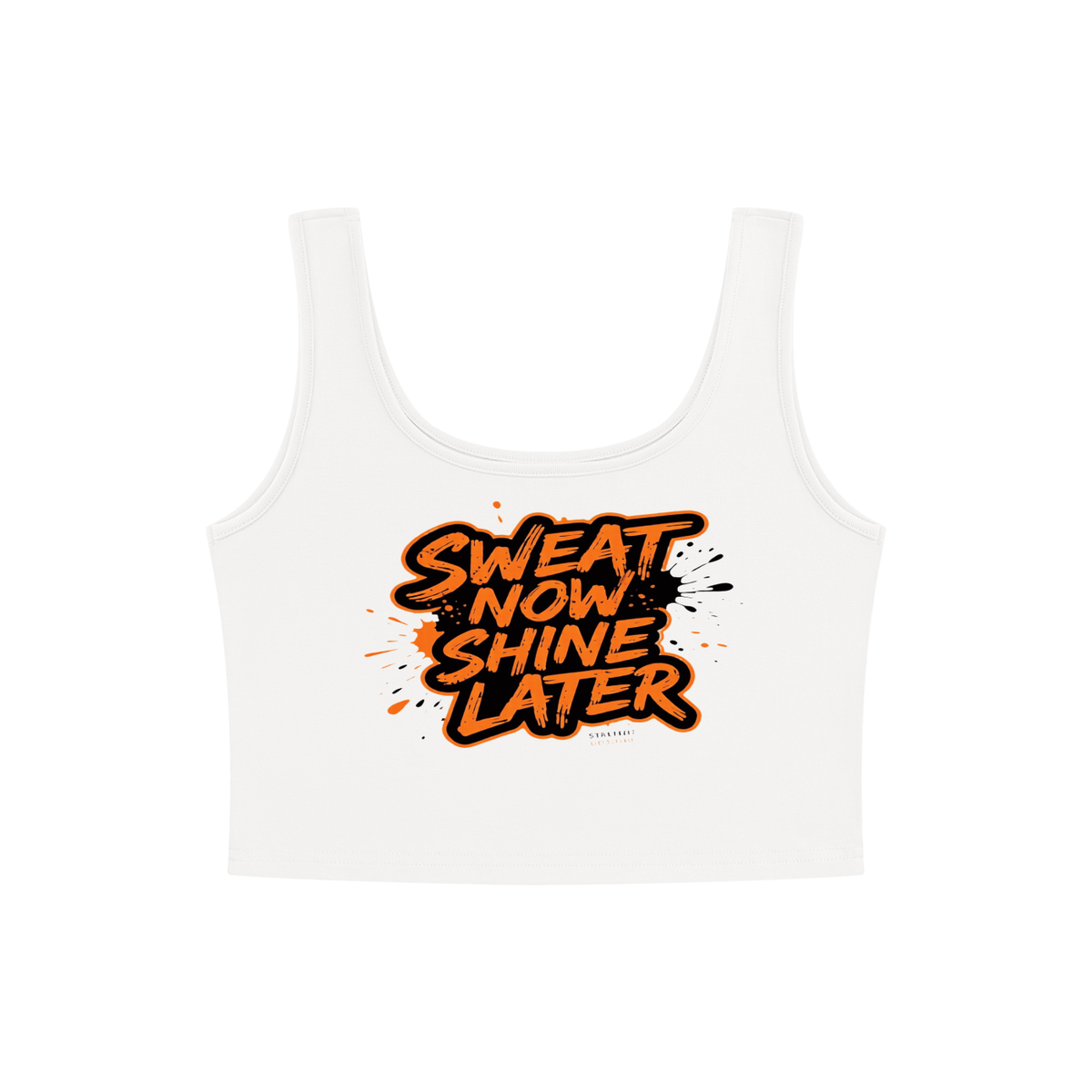 Sweat Now, Shine Later - Women's Cropped Tank Top