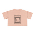 Crop Tee — Nutrition Facts Graphic "Anxiety 80%"