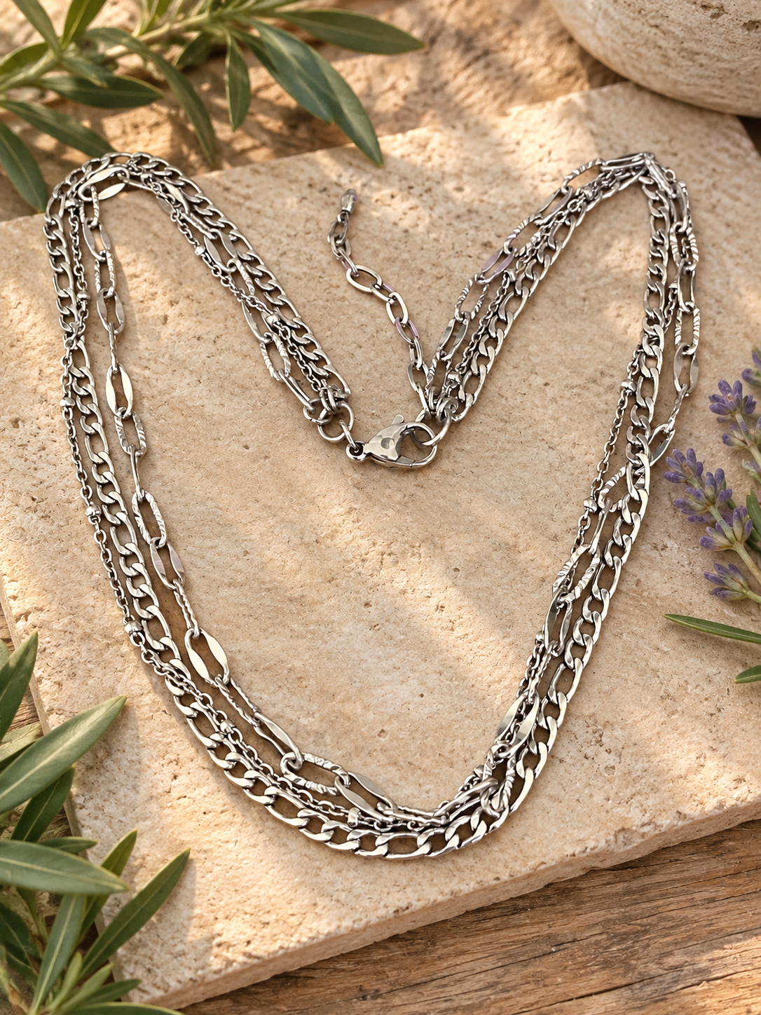 Layered Multi-Chain Necklace