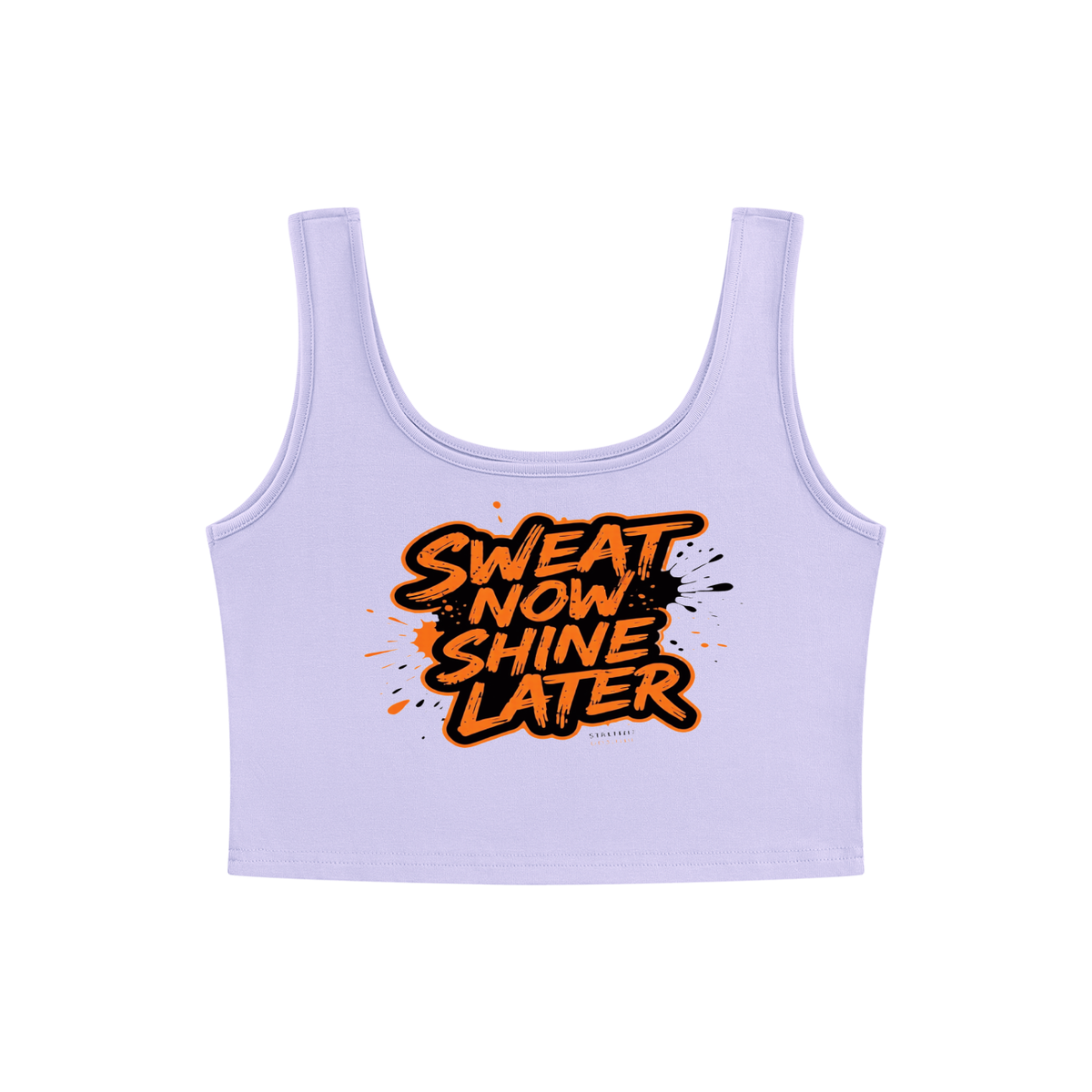 Sweat Now, Shine Later - Women's Cropped Tank Top