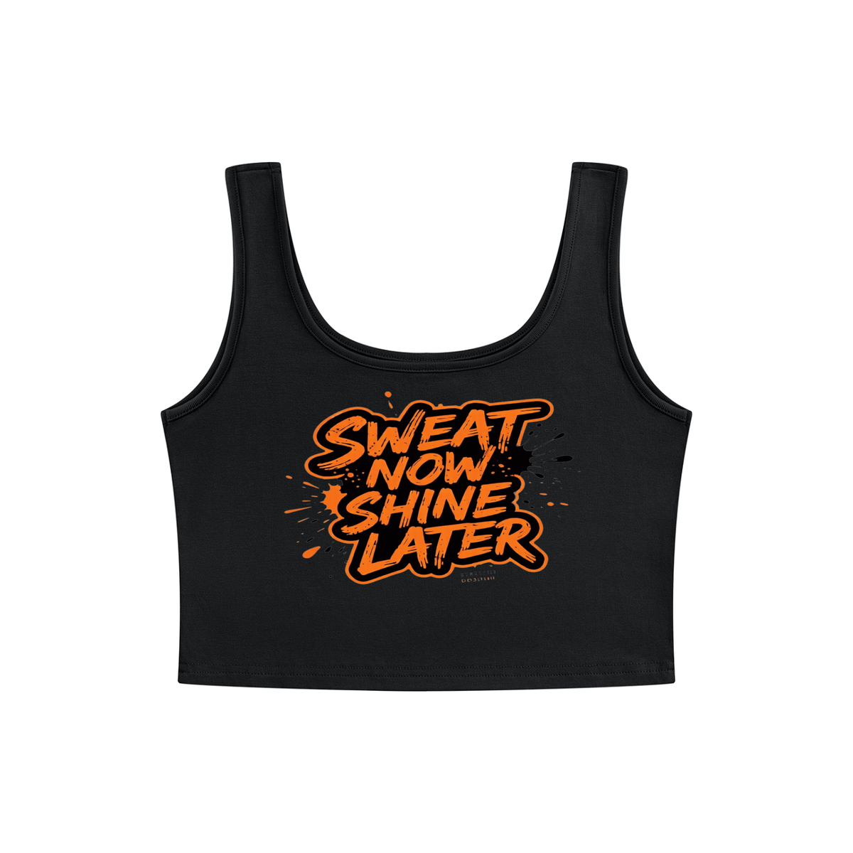 Sweat Now, Shine Later - Women's Cropped Tank Top
