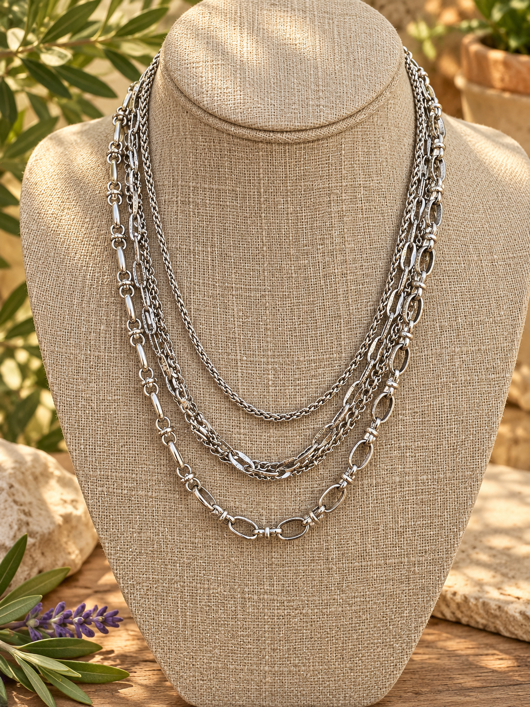 Layered Multi-Chain Necklace
