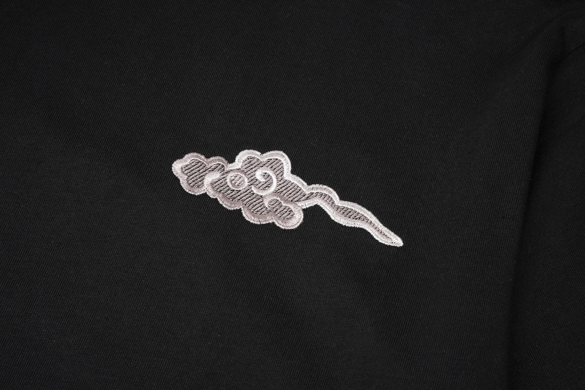 Grey Dragon Embroidered Tee