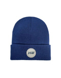 Wide Ribbed Cuffed Beanie – Sapphire Blue