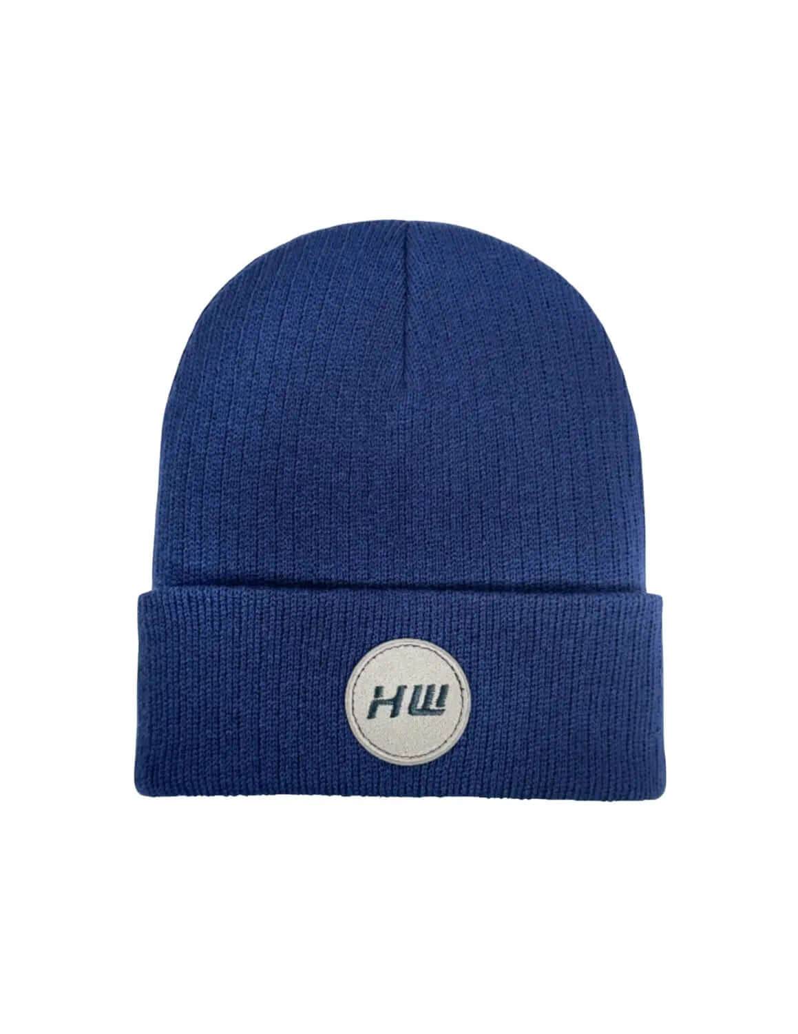 Wide Ribbed Cuffed Beanie – Sapphire Blue