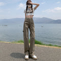 High-Waist Straight Cargo Pants