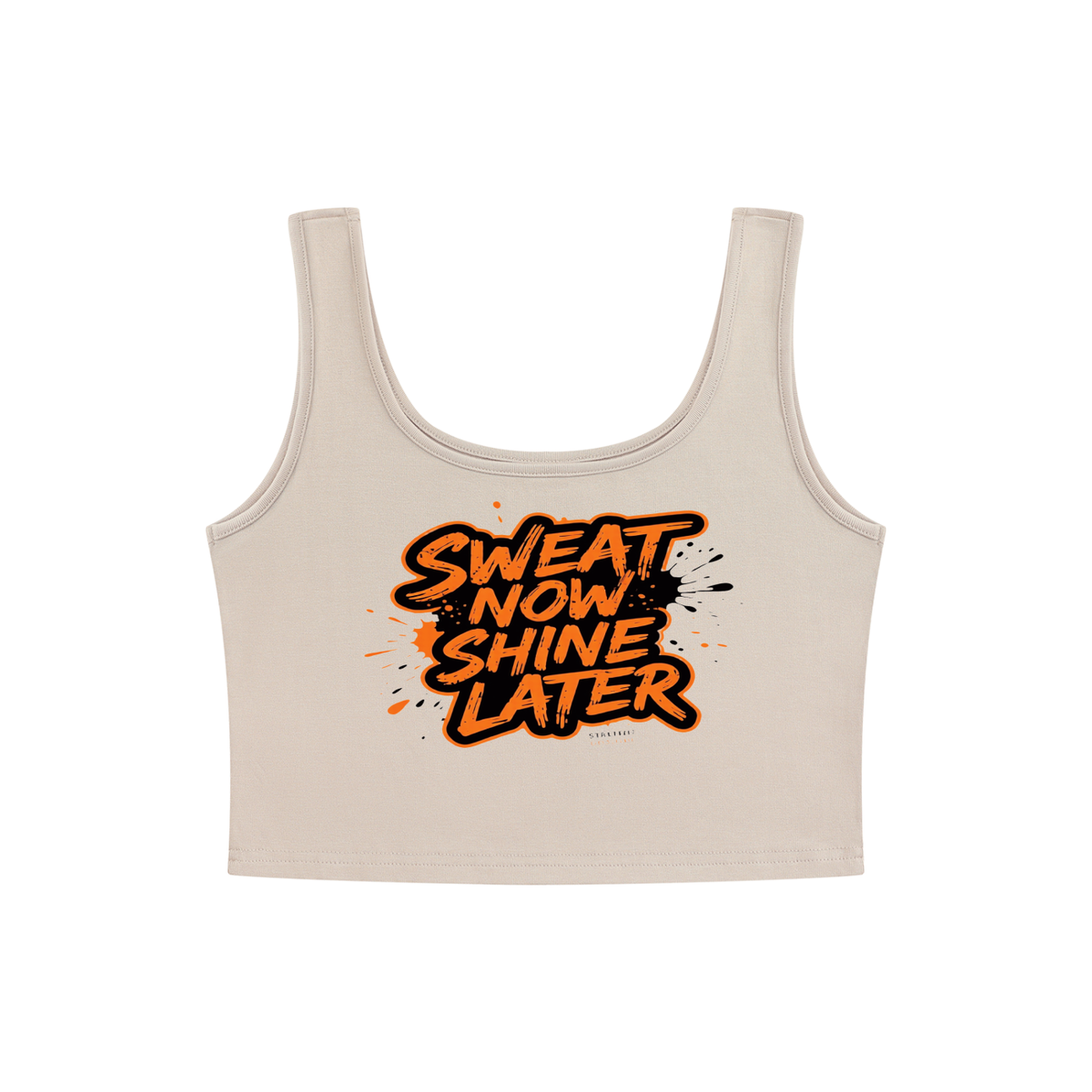 Sweat Now, Shine Later - Women's Cropped Tank Top