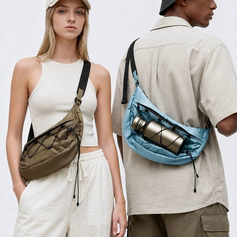 Nylon Crescent Sling Bag