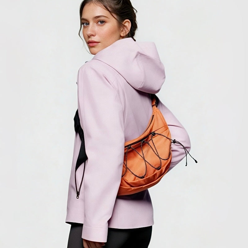 Nylon Crescent Sling Bag